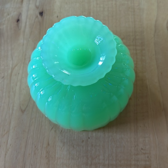 Reproduction Jadeite Grits Jar and Sherbet Dish - Picture 4 of 4